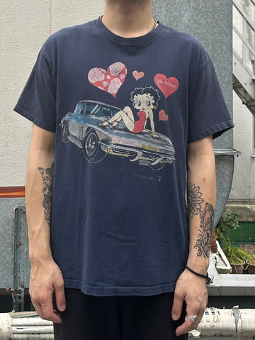 00'ｓ BETTY BOOP 「NO FEAR」 キャラクターTシャツ