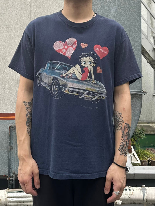 00'ｓ BETTY BOOP 「NO FEAR」 キャラクターTシャツ