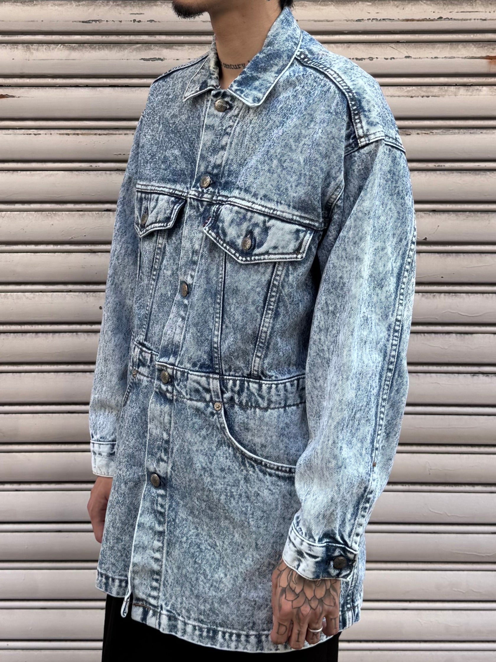 80's Levi's「chemical wash」デニムカバーオール