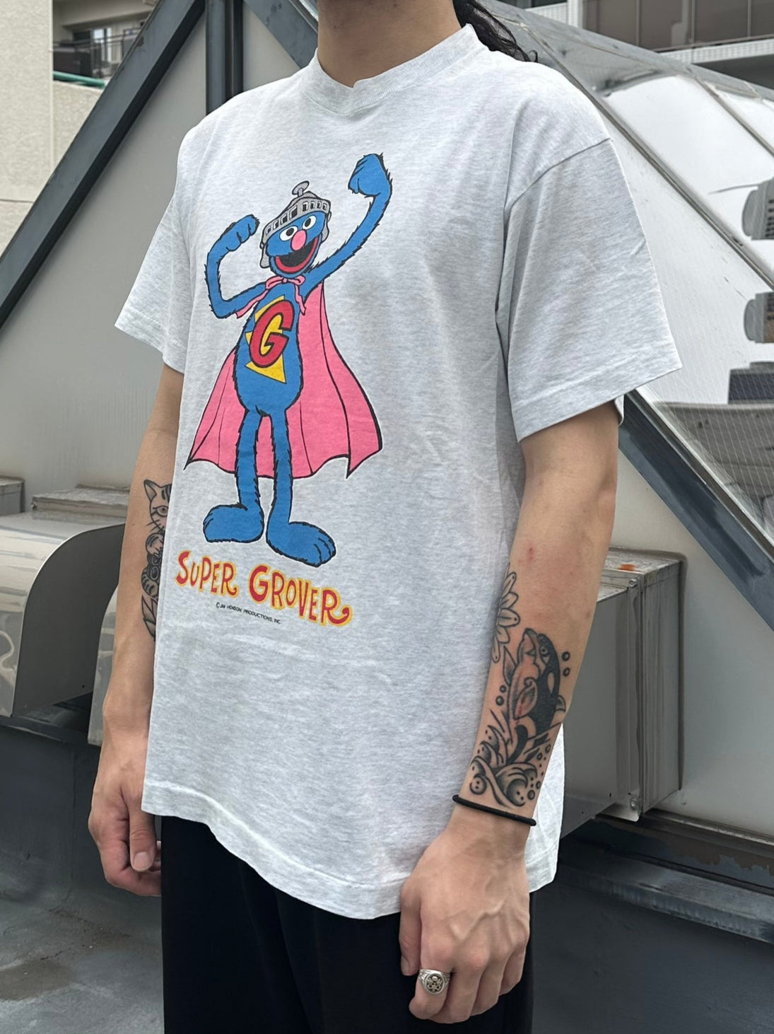 90's SESAME STREET 「Super Glover」キャラクターTシャツ