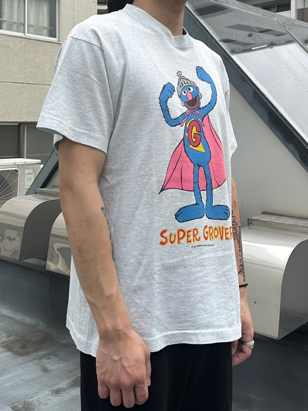 90's SESAME STREET 「Super Glover」キャラクターTシャツ
