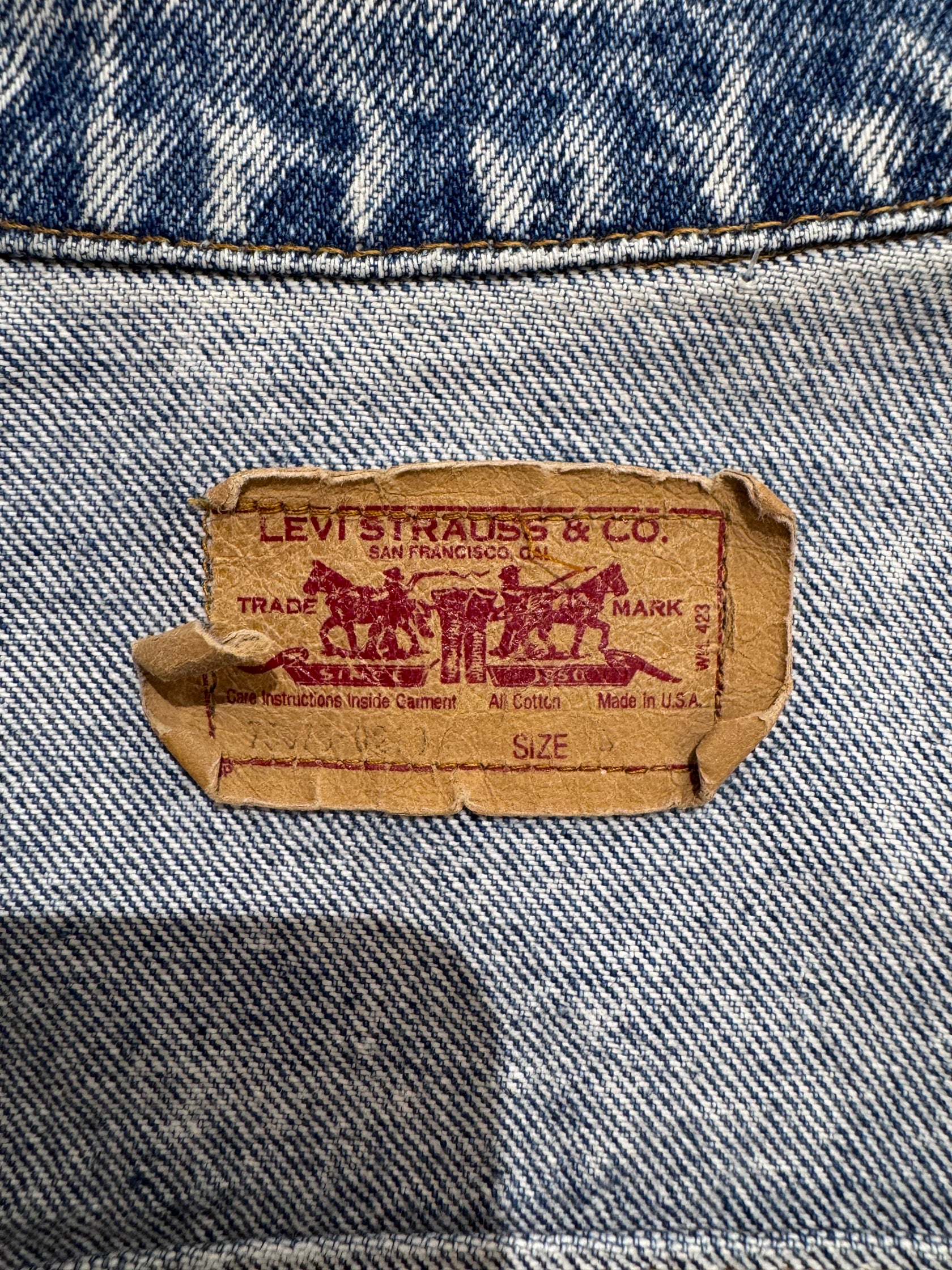 80's Levi's「chemical wash」デニムカバーオール