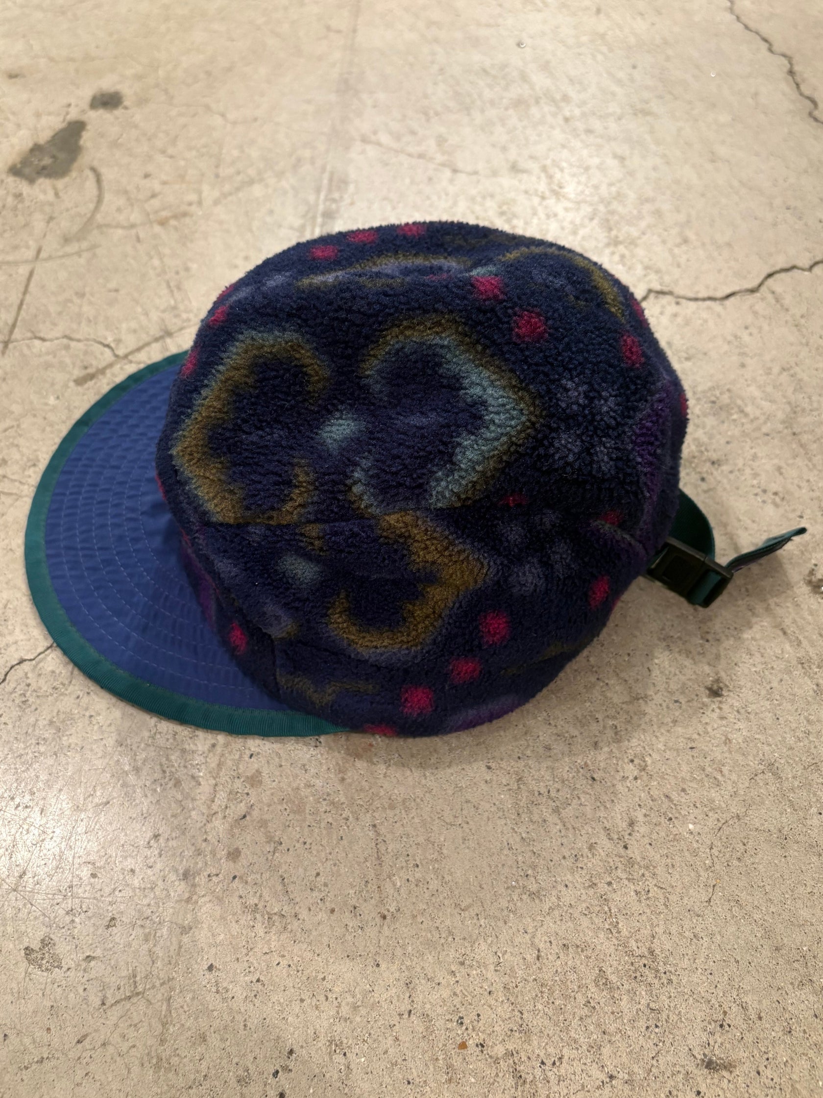 90's PATAGONIA「Winter Duckbill Cap」総柄 USA製 フリースキャップ