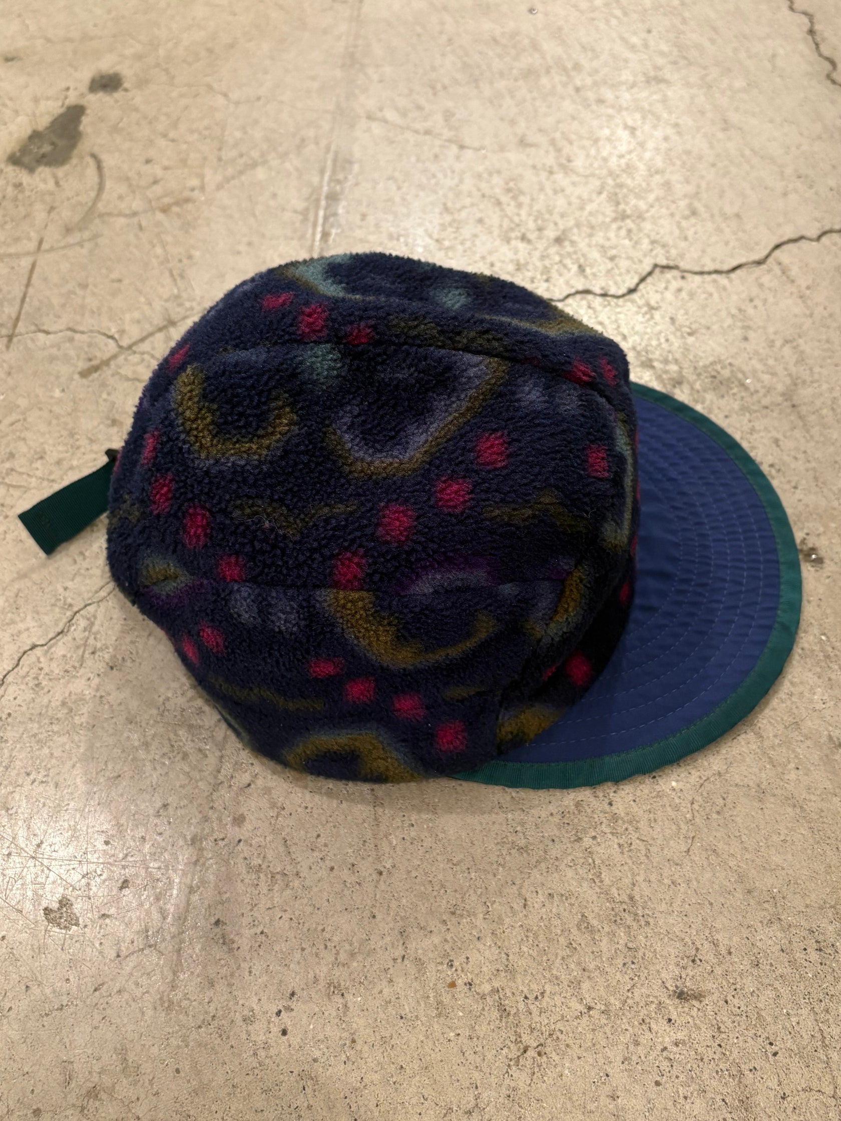 90's PATAGONIA「Winter Duckbill Cap」総柄 USA製 フリースキャップ