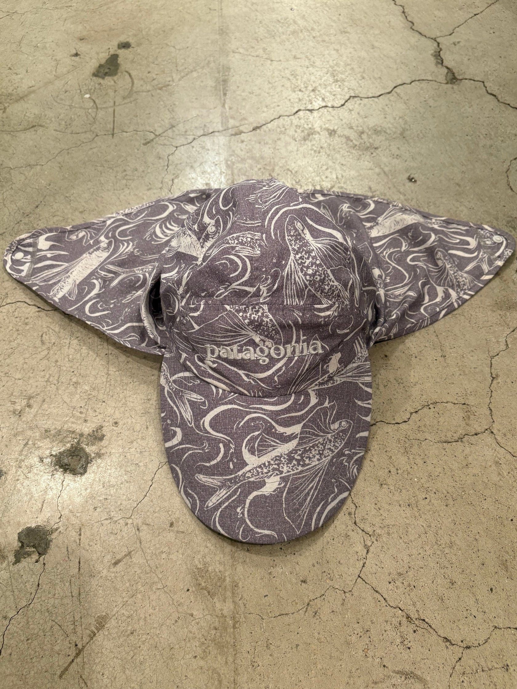 00's PATAGONIA「Bimini Stretch Fit Cap」トビウオ柄 キャップ