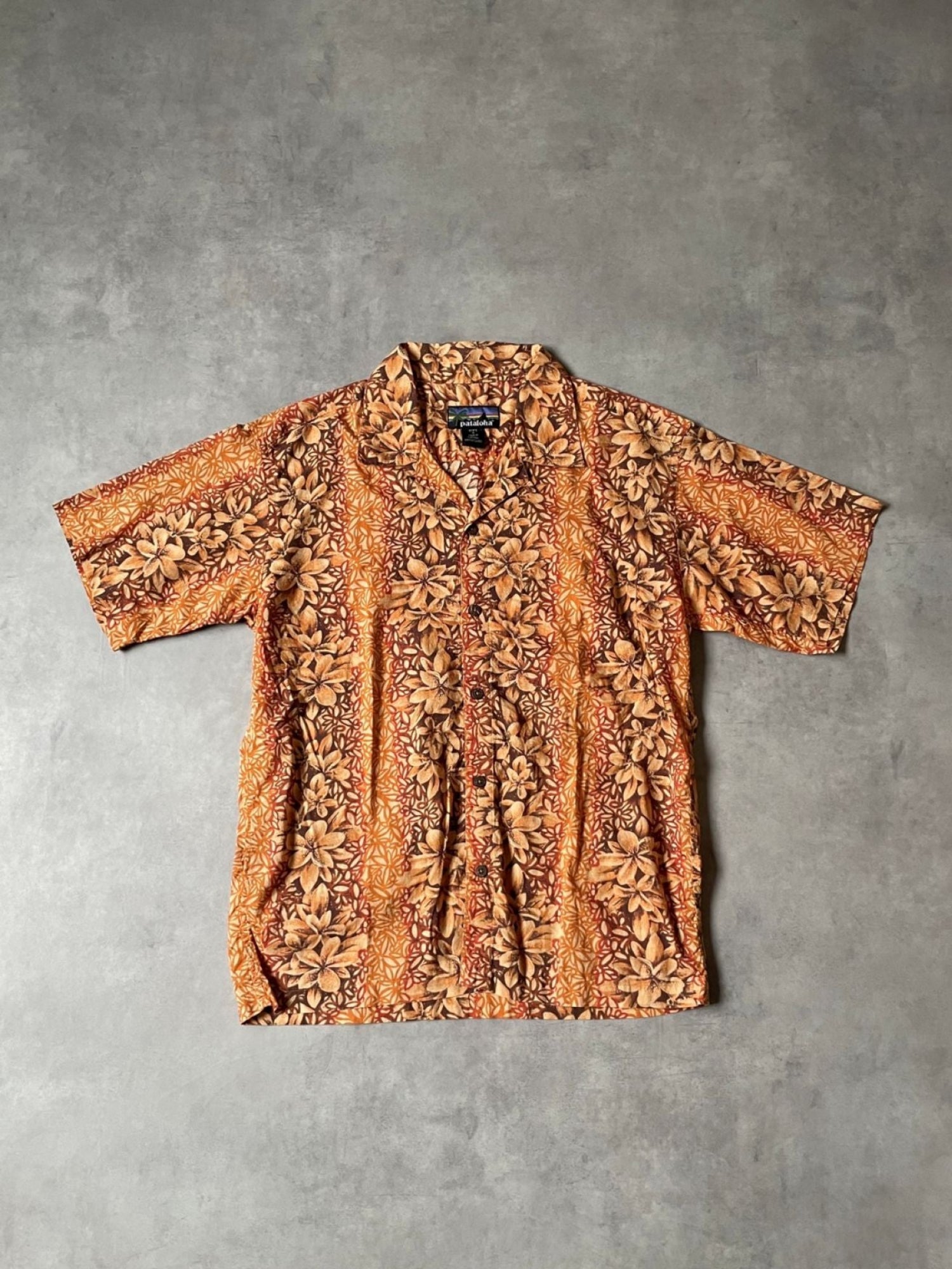パタロハ オレンジ フラワープリント アロハシャツ Patagonia Pataloha – FUJI STORE
