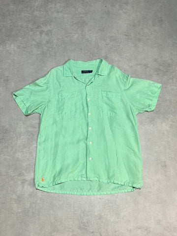 90's Polo Ralph Lauren「リネンシルク」オープンカラーシャツ