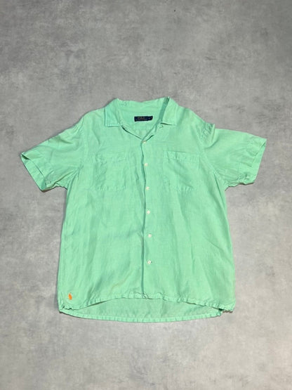 90's Polo Ralph Lauren「リネンシルク」オープンカラーシャツ