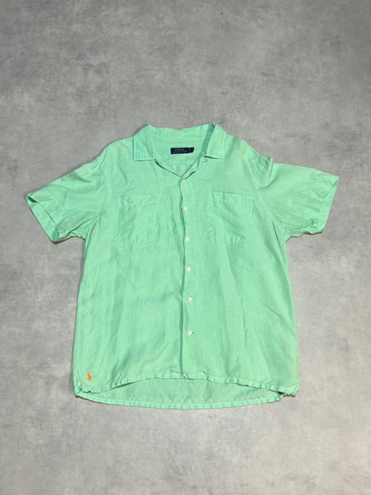 90's Polo Ralph Lauren「リネンシルク」オープンカラーシャツ