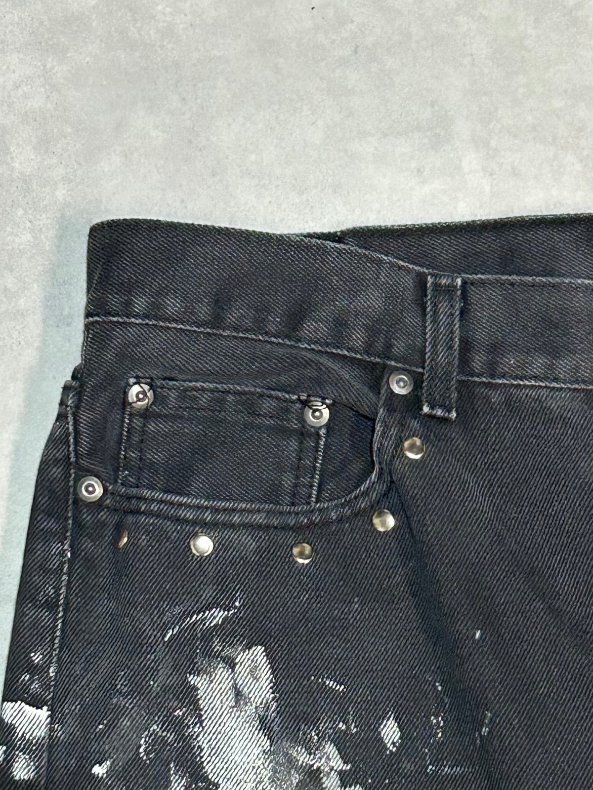 REMAKE PAINTED DENIM SHORTS