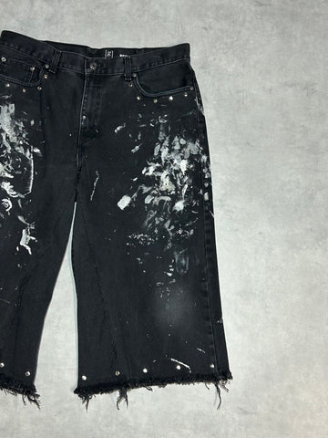 REMAKE PAINTED DENIM SHORTS