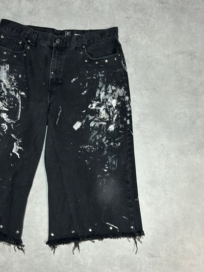 REMAKE PAINTED DENIM SHORTS