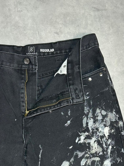 REMAKE PAINTED DENIM SHORTS