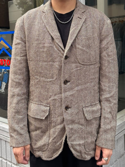 90's POLO RALPH LAUREN 「Herringbone」ツイードテーラードジャケット