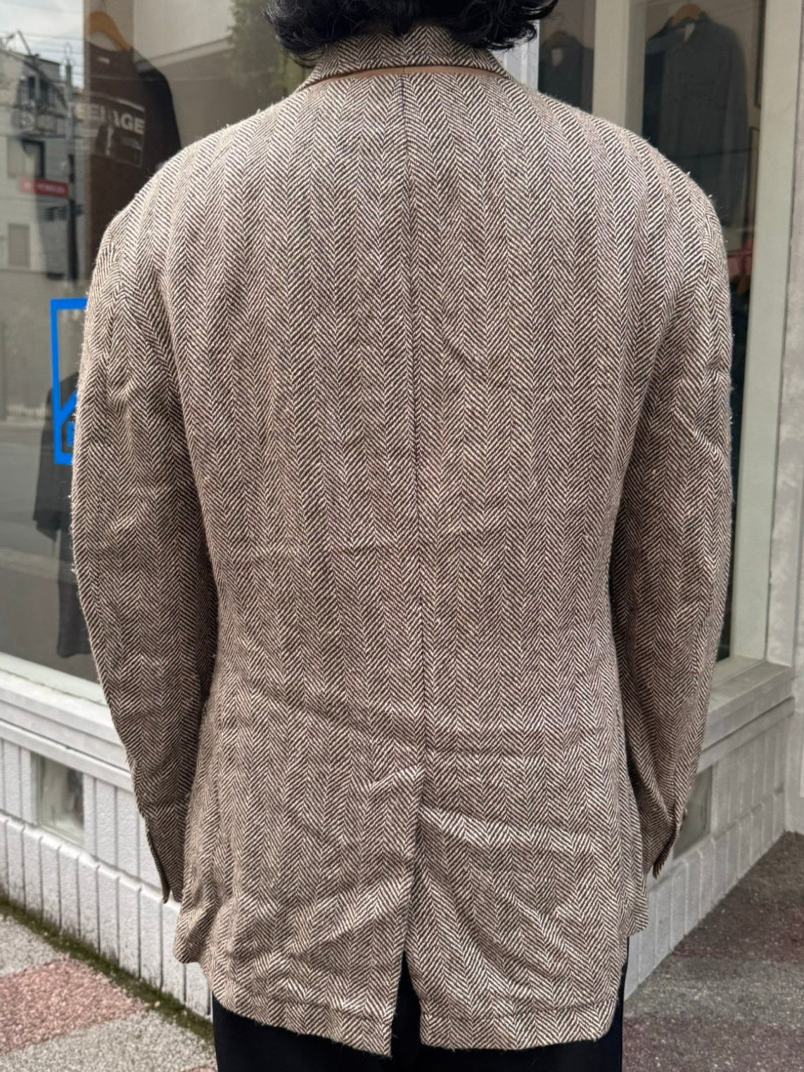 90's POLO RALPH LAUREN 「Herringbone」ツイードテーラードジャケット