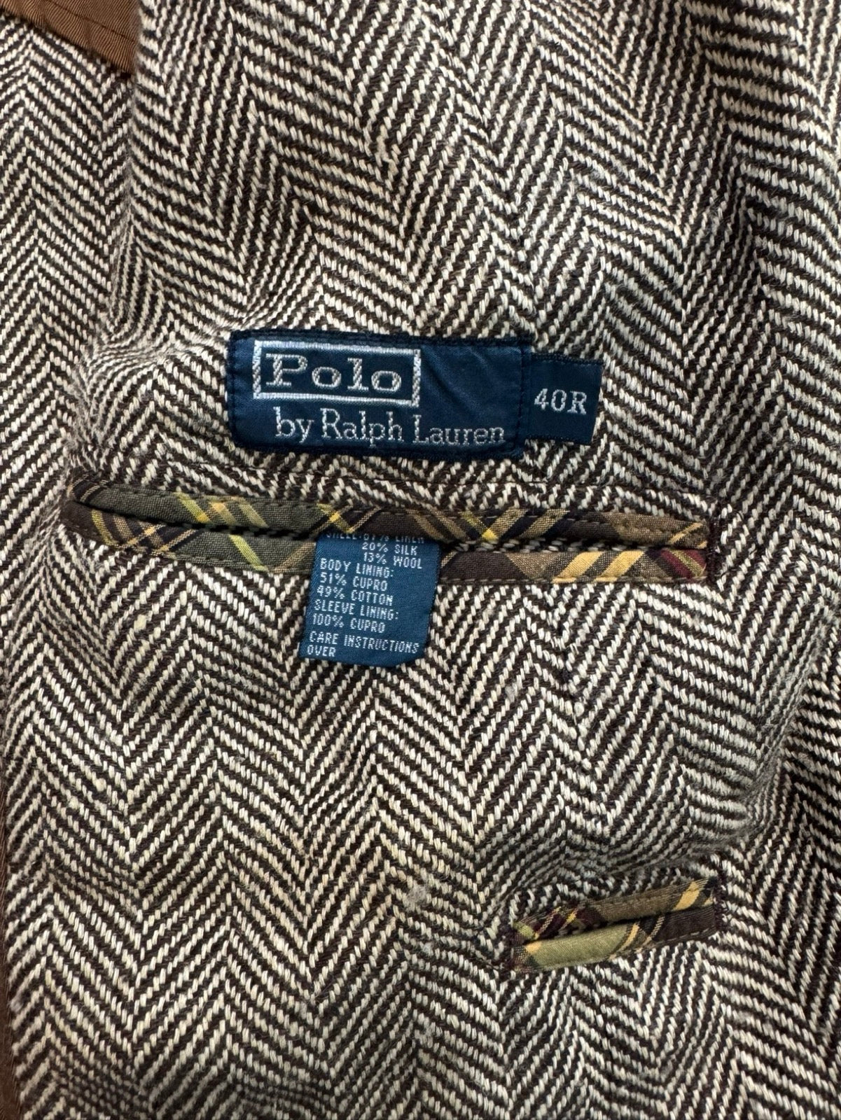 90's POLO RALPH LAUREN 「Herringbone」ツイードテーラードジャケット