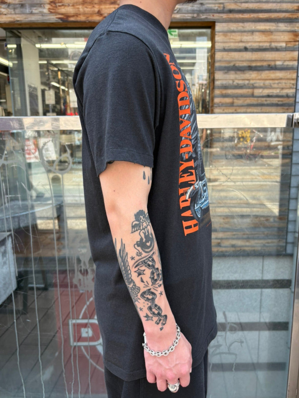 90's HARLEY-DAVIDSON「Eagle＆Bike」USA製 ハーレーTシャツ
