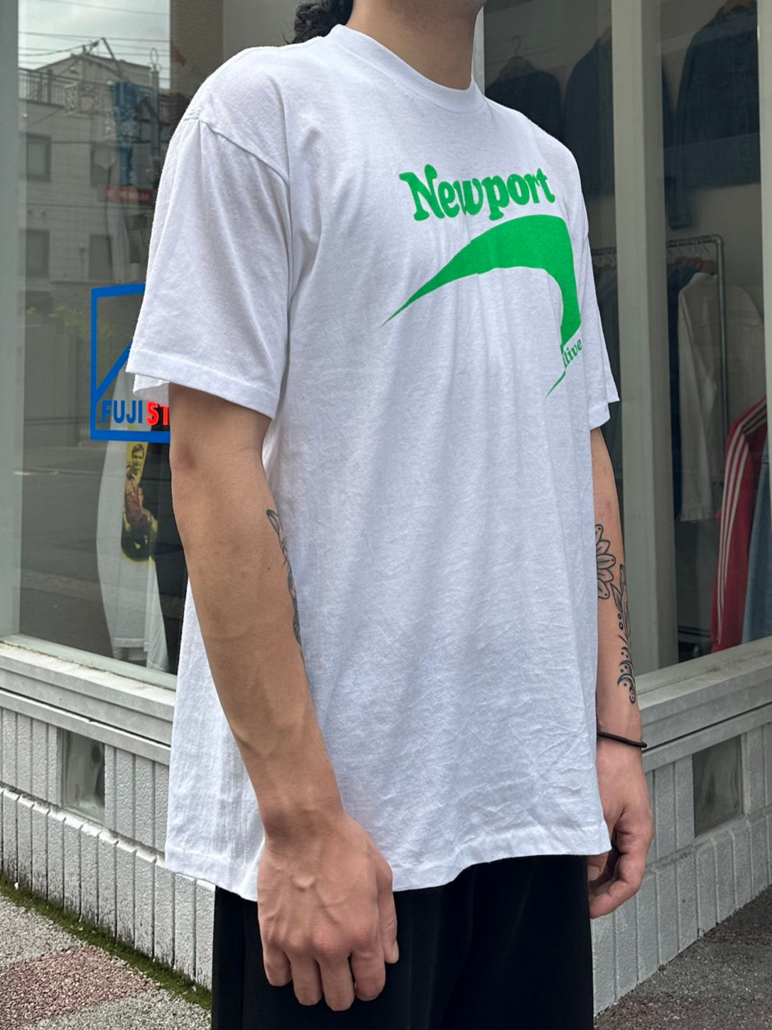 80's 「New Port」USA製 企業Tシャツ