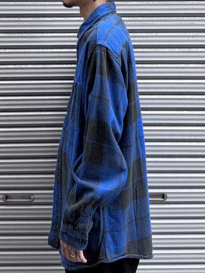 80's Eddie Bauer「黒タグ」チェックネルシャツ