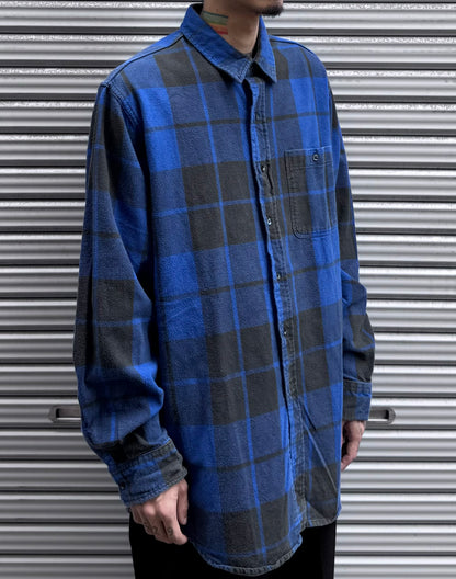 80's Eddie Bauer「黒タグ」チェックネルシャツ