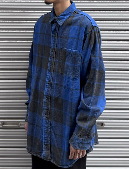 80's Eddie Bauer「黒タグ」チェックネルシャツ