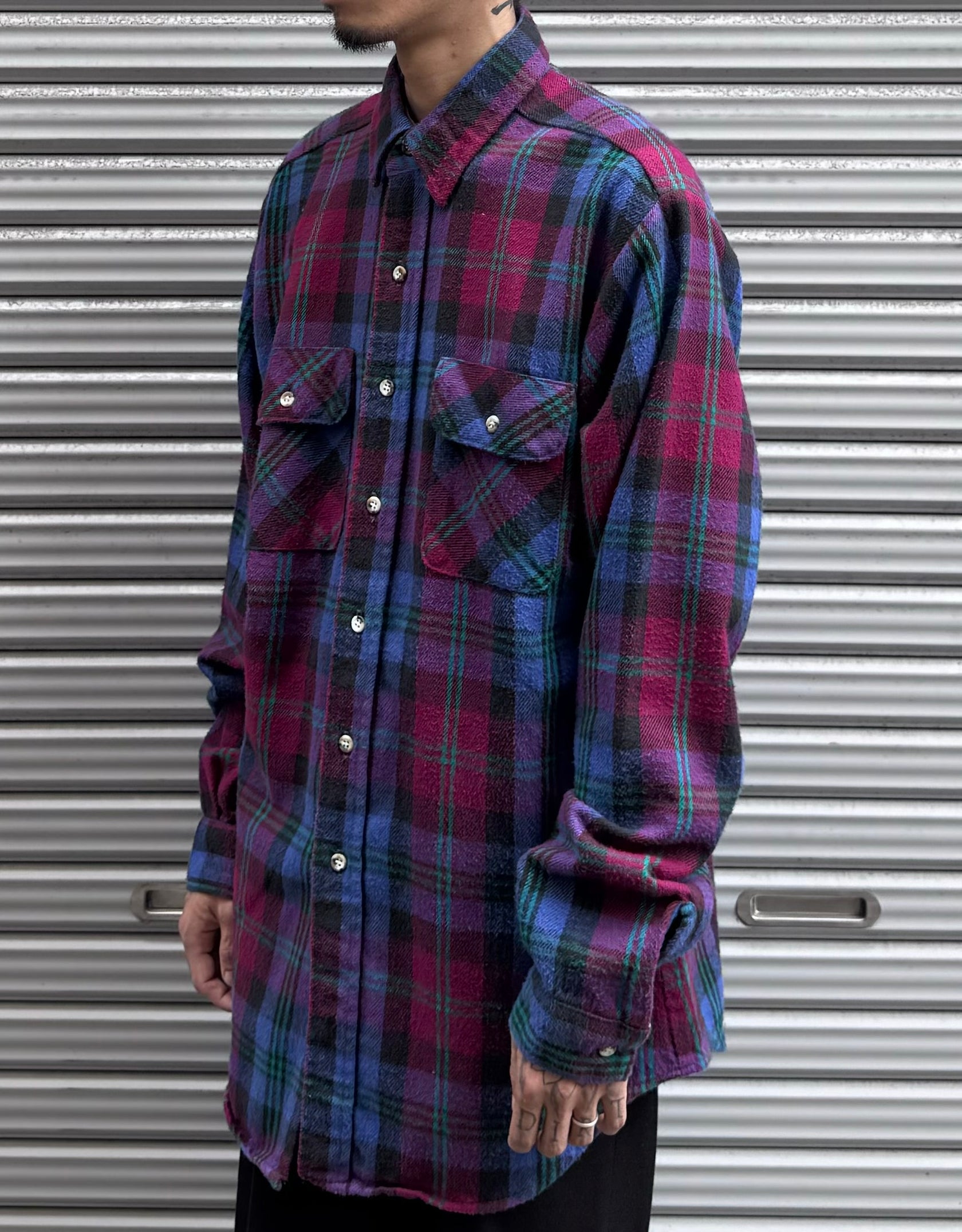 90's FIVE BROTHER チェックネルシャツ