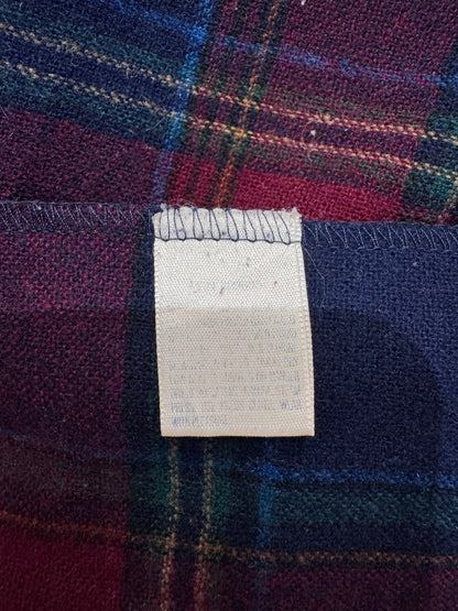 00's PENDLETON「open collar」USA製　ウールチェックシャツ