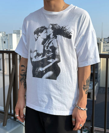 90's「Black＆White Lovers」グラフィックTシャツ
