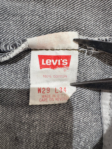 90's levis 「501」USA製 先染めブラックデニム