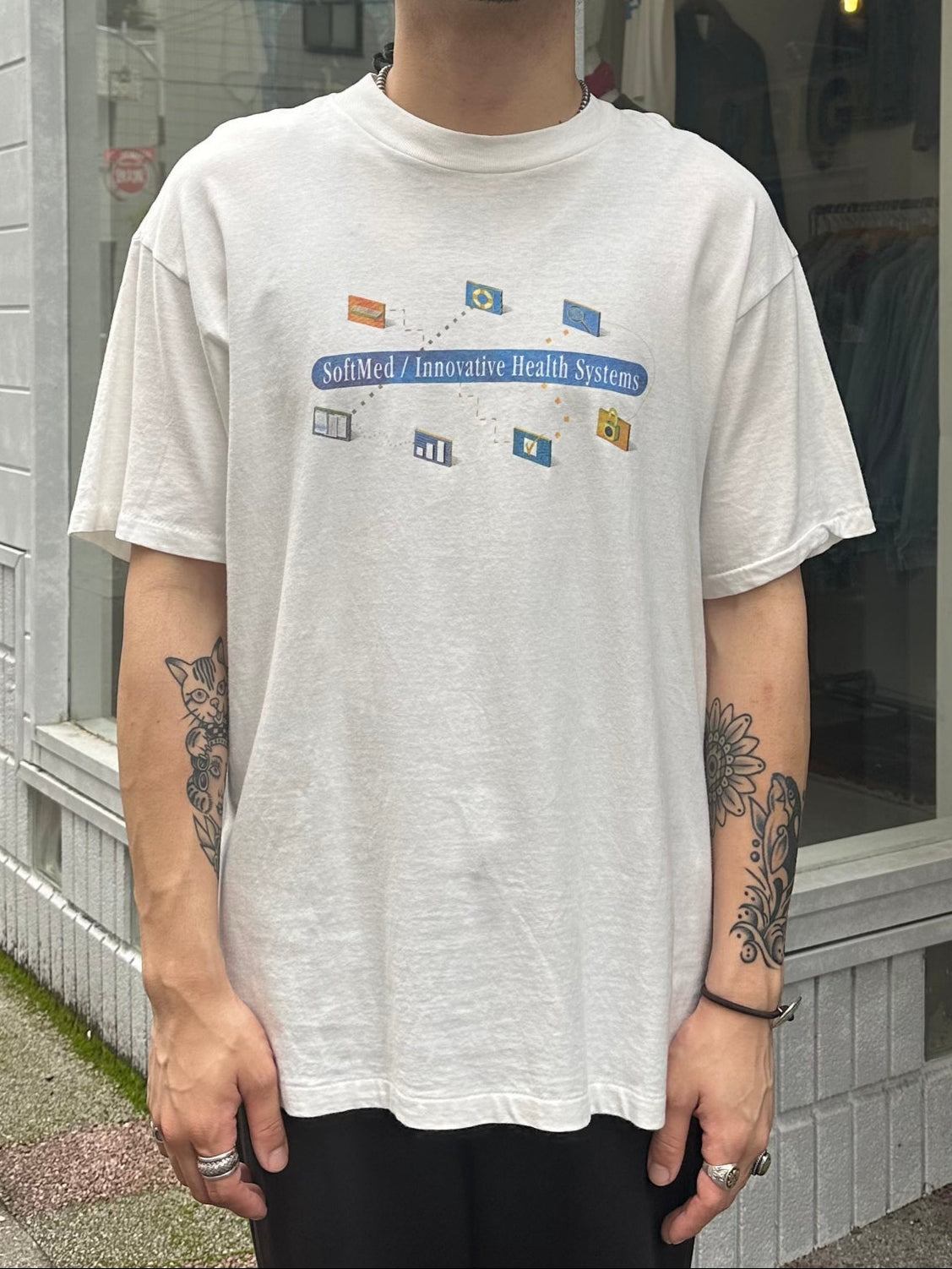 00's SOFTMED「Innovative Health Systems」企業Tシャツ USA製