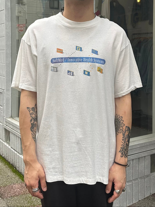 00's SOFTMED「Innovative Health Systems」企業Tシャツ USA製