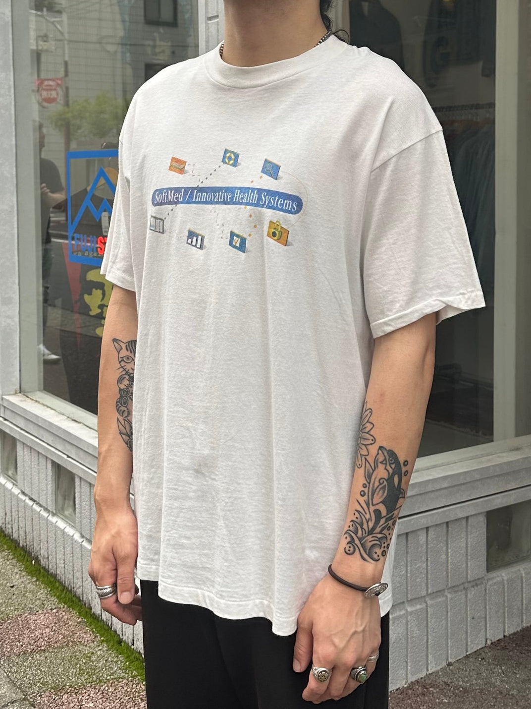 00's SOFTMED「Innovative Health Systems」企業Tシャツ USA製