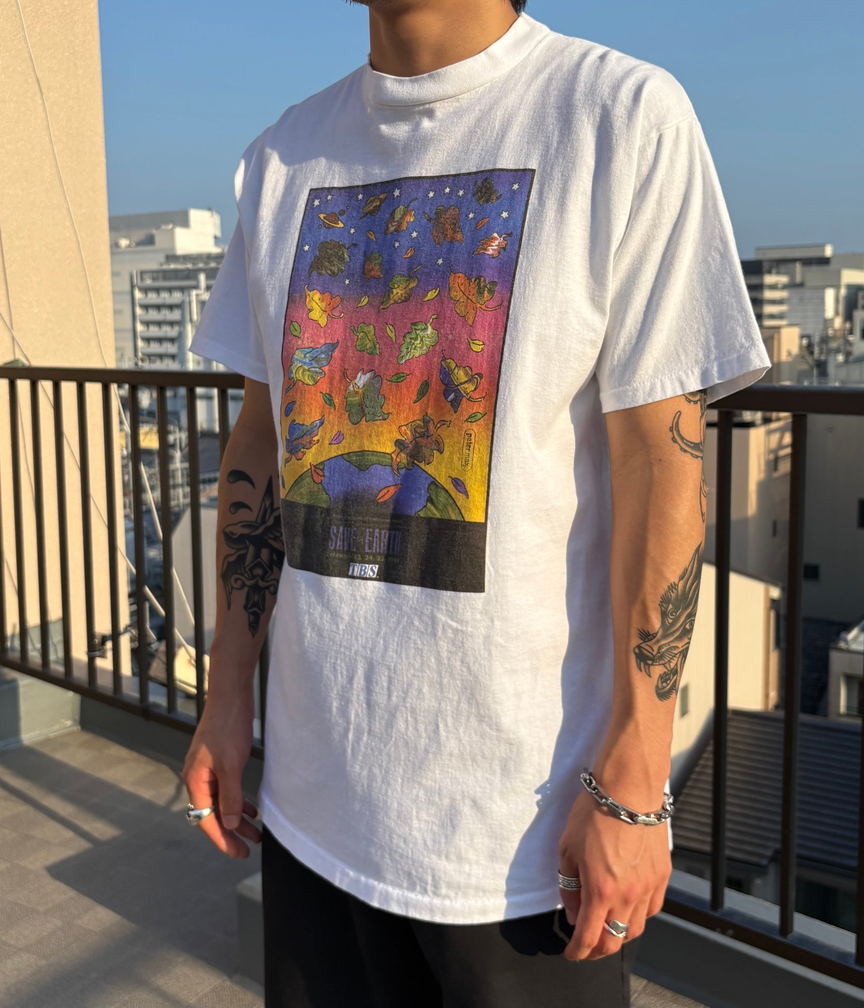 90's「Save The Earth 」USA製 アートTシャツ