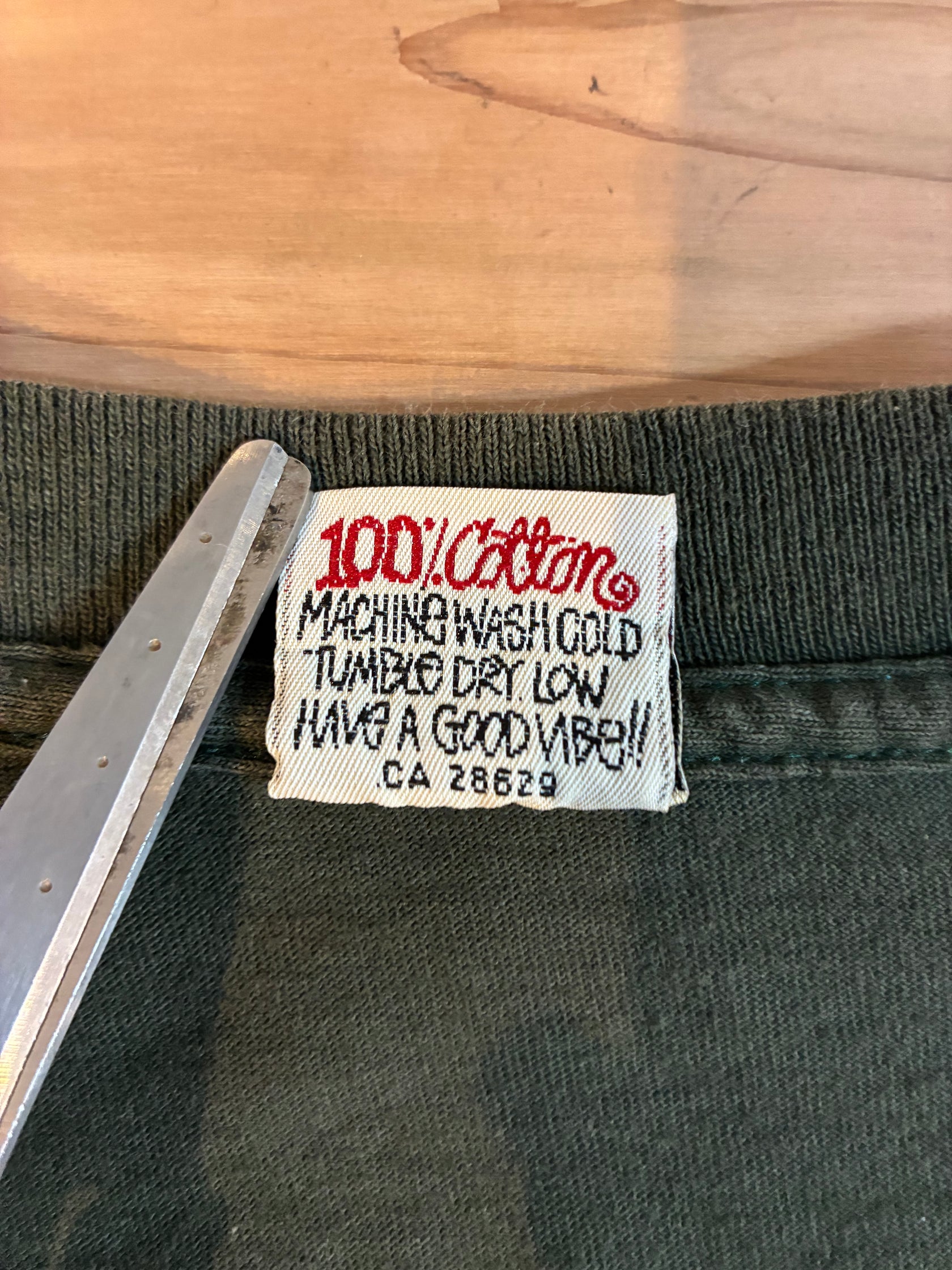 90's  Stüssy「HAVE A GOOD VIBE」USA製　ロゴTシャツ