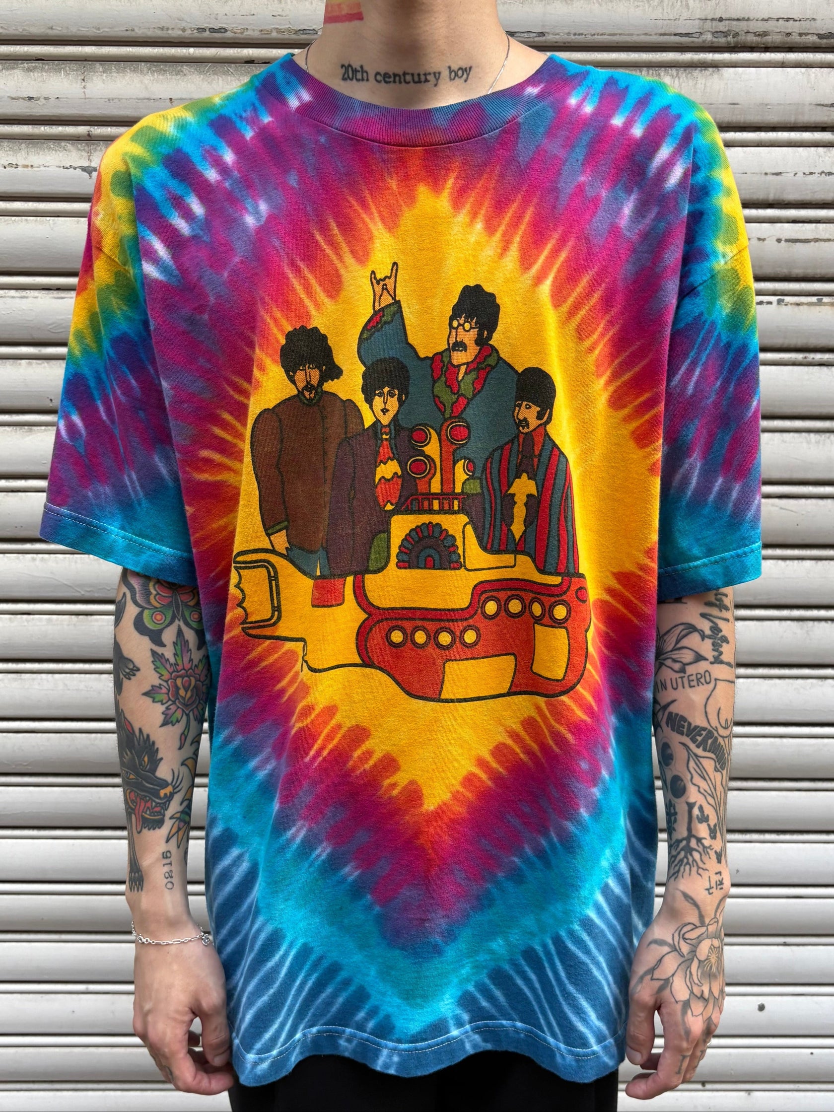 90’s～00’s THE BEATLES 「Yellow Submarine」タイダイバンドTシャツ