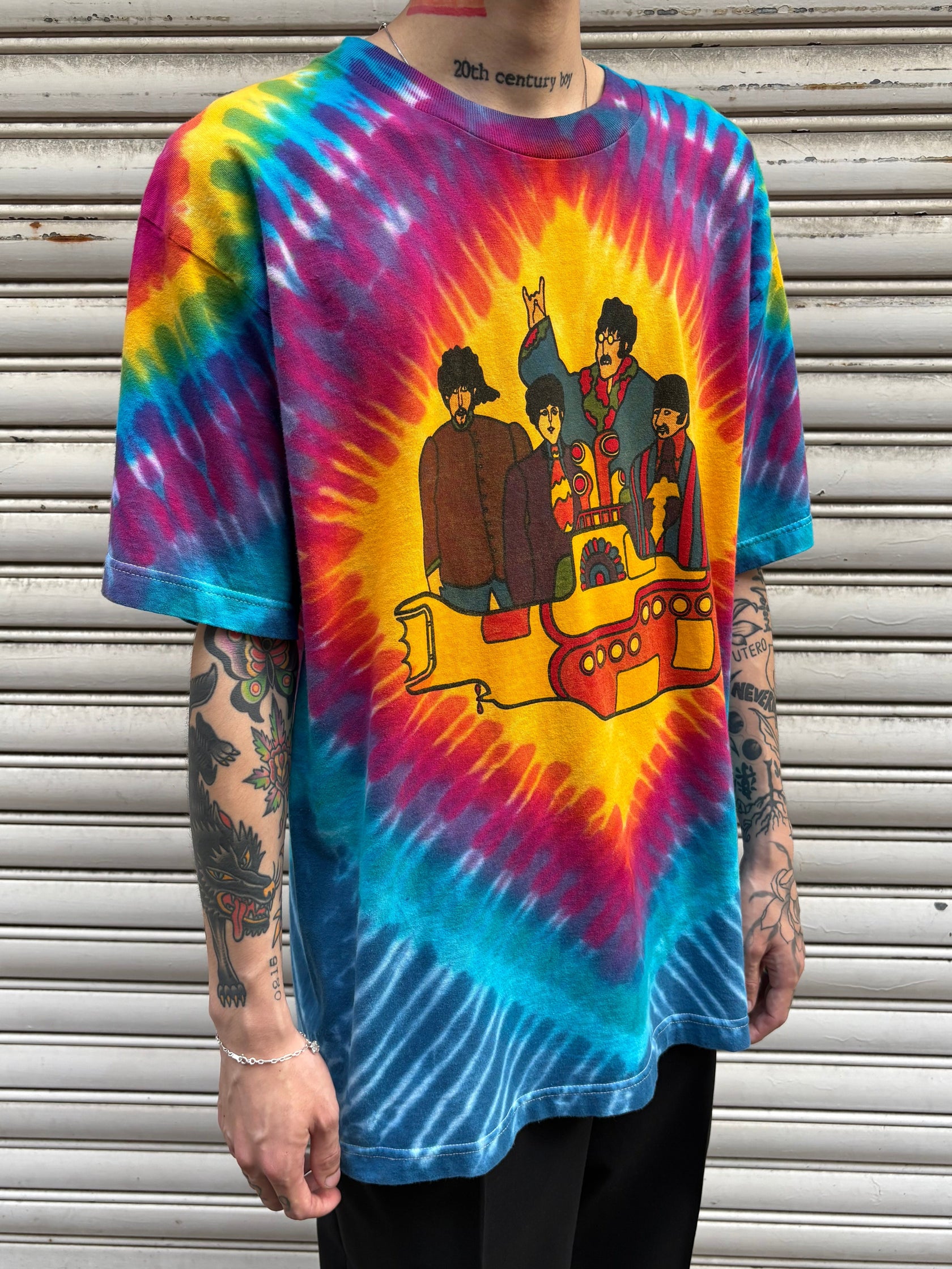 90’s～00’s THE BEATLES 「Yellow Submarine」タイダイバンドTシャツ