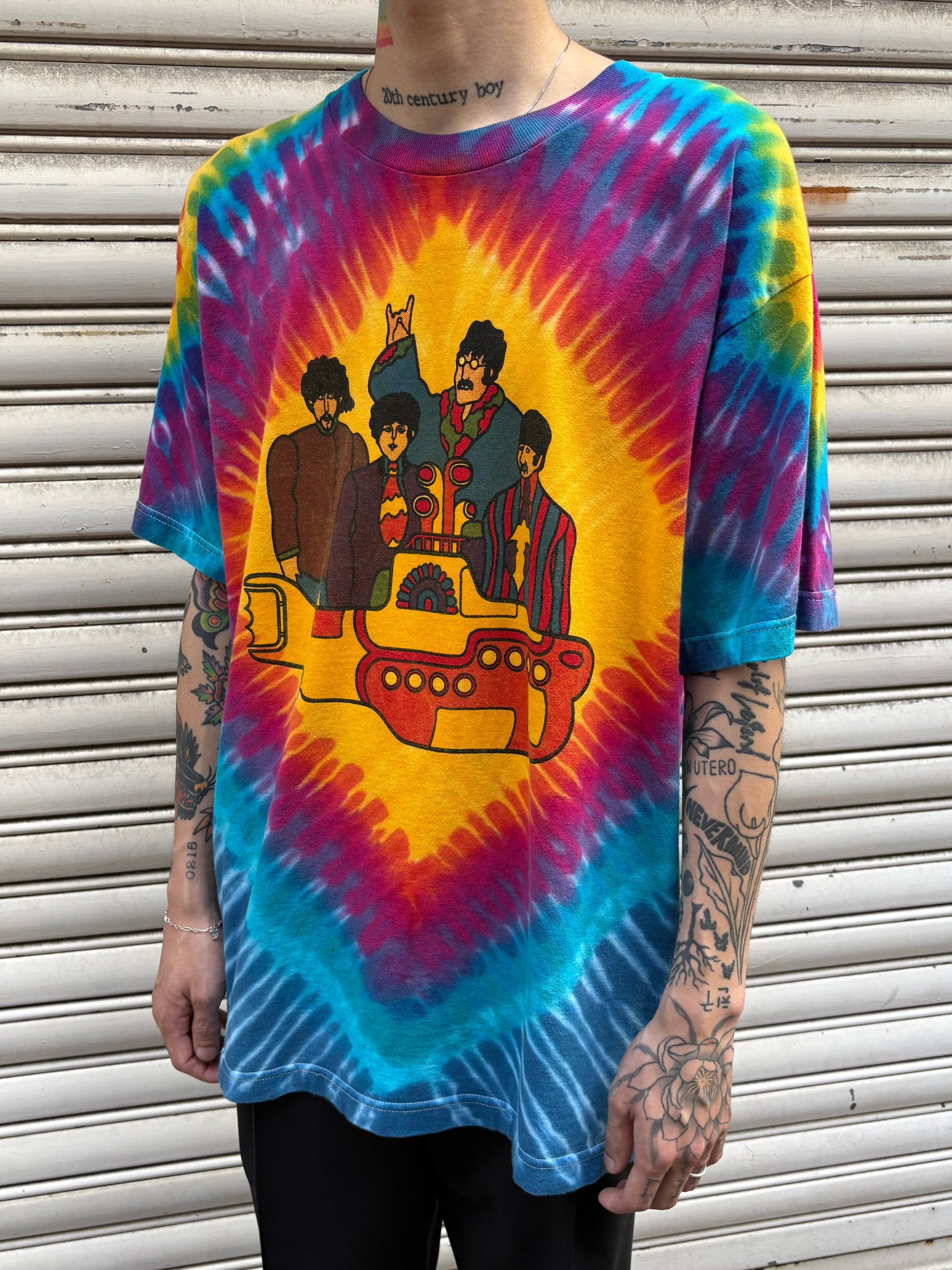 90’s～00’s THE BEATLES 「Yellow Submarine」タイダイバンドTシャツ