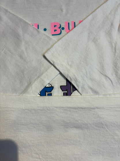 90's「BEACH BUNNIES」USA製 ホワイトTシャツ