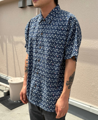 00's PATAGONIA「KASURI Japanese pattern A/C Shirt」半袖シャツ