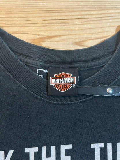 00's HARLEY-DAVIDSON 「Kick The Tires Staff Tee」ハーレーTシャツ