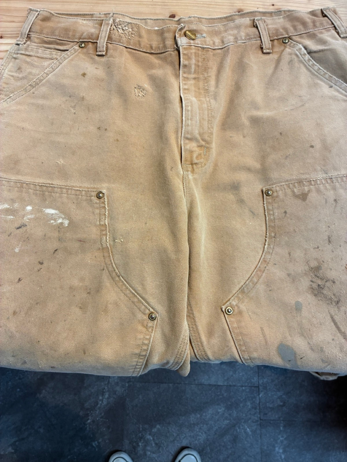 00's CARHARTT「DOUBLE NKEE」USA製 ダックペインターパンツ