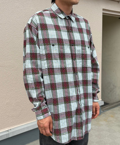 90's PATAGONIA「Organic Pima Cotton Check Shirt」雪なしタグ 長袖シャツ