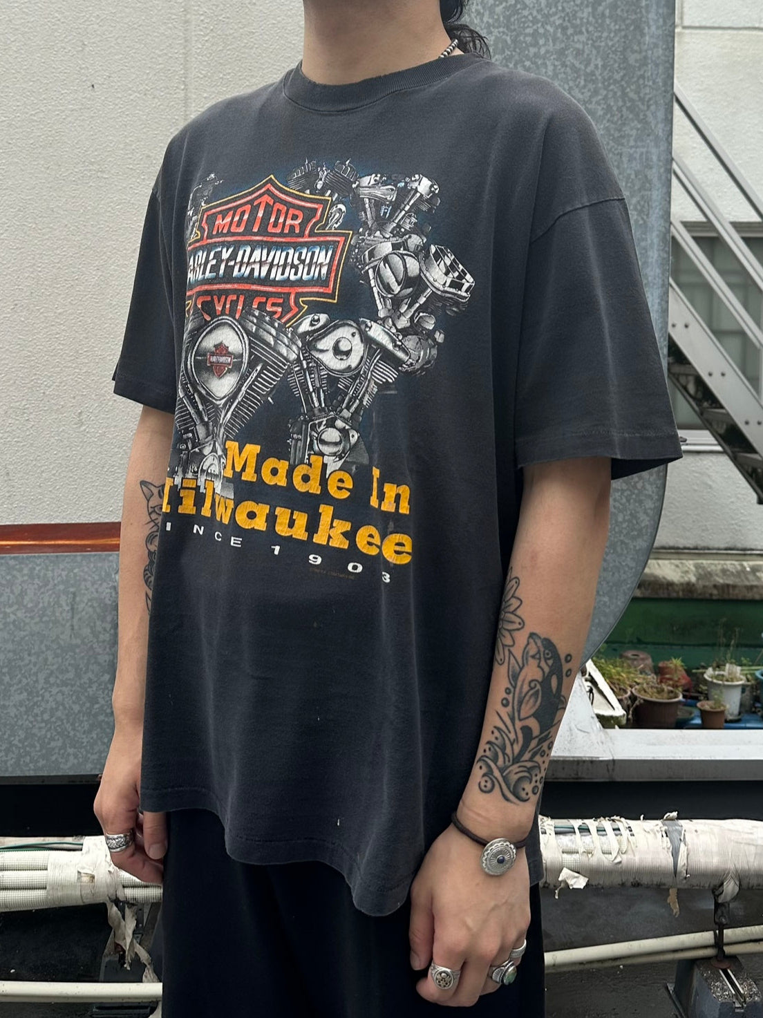 90's HARLEY-DAVIDSON「Twin Engine」ハーレーTシャツ