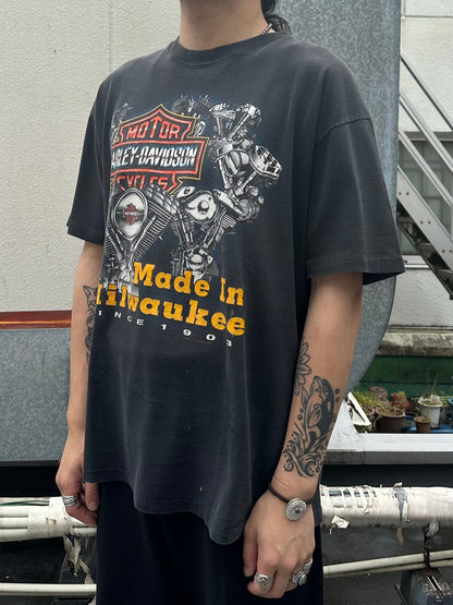 90's HARLEY-DAVIDSON「Twin Engine」ハーレーTシャツ