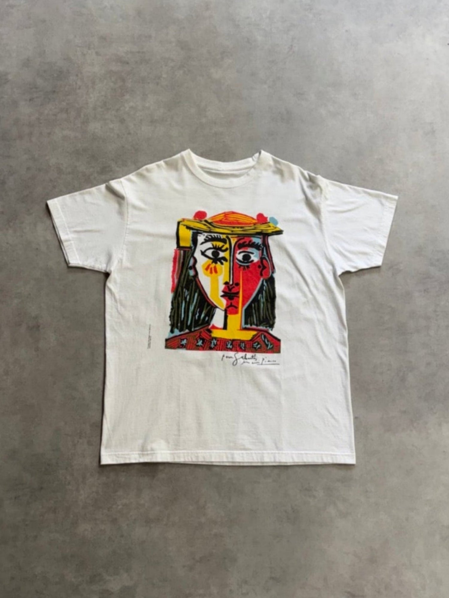 90's~00's PICASSO「帽子を被った女の胸像」アートTシャツ