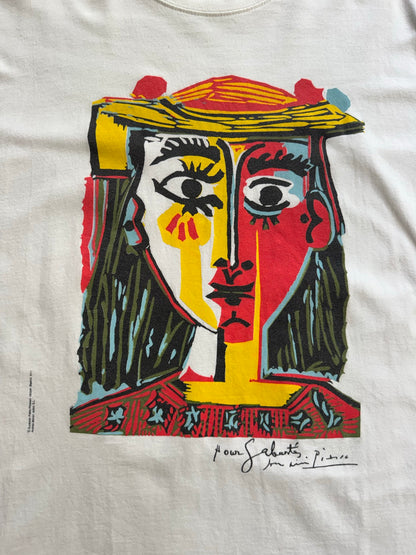 90's~00's PICASSO「帽子を被った女の胸像」アートTシャツ
