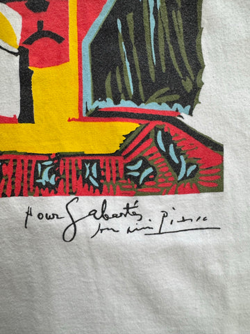 90's~00's PICASSO「帽子を被った女の胸像」アートTシャツ