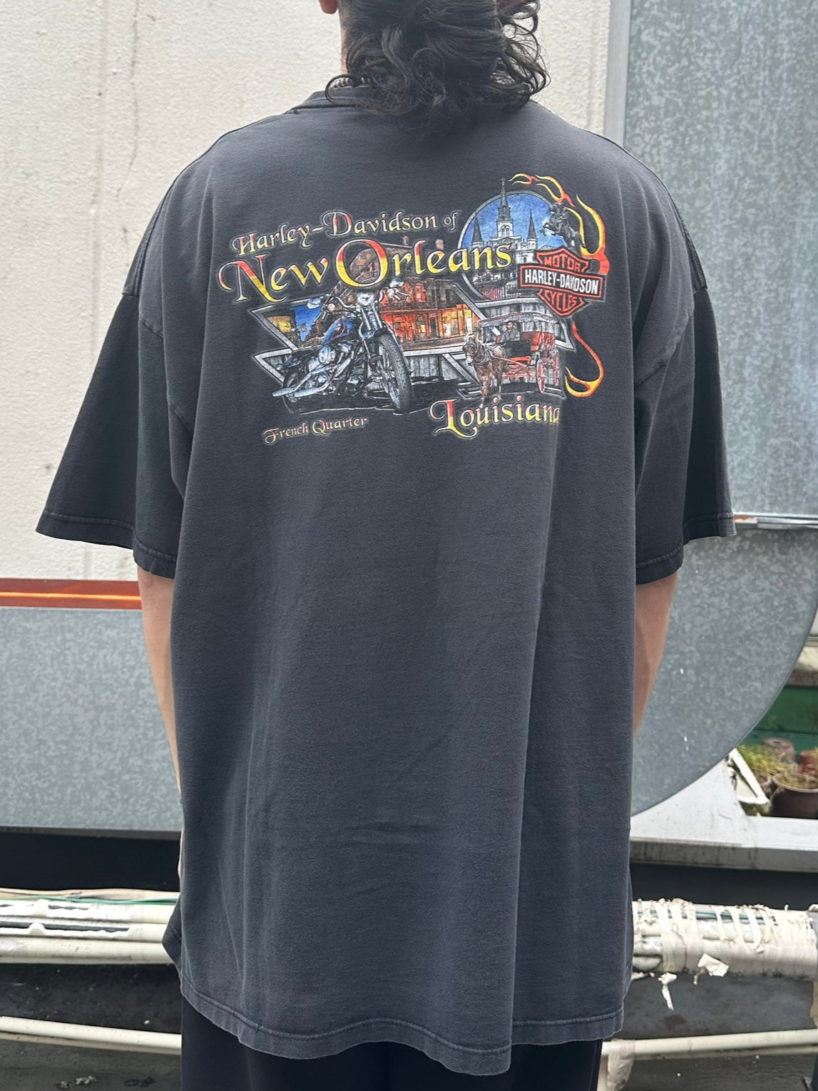 00' sHARLEY-DAVIDSON 「New Orleans」USA製 ハーレーＴシャツ