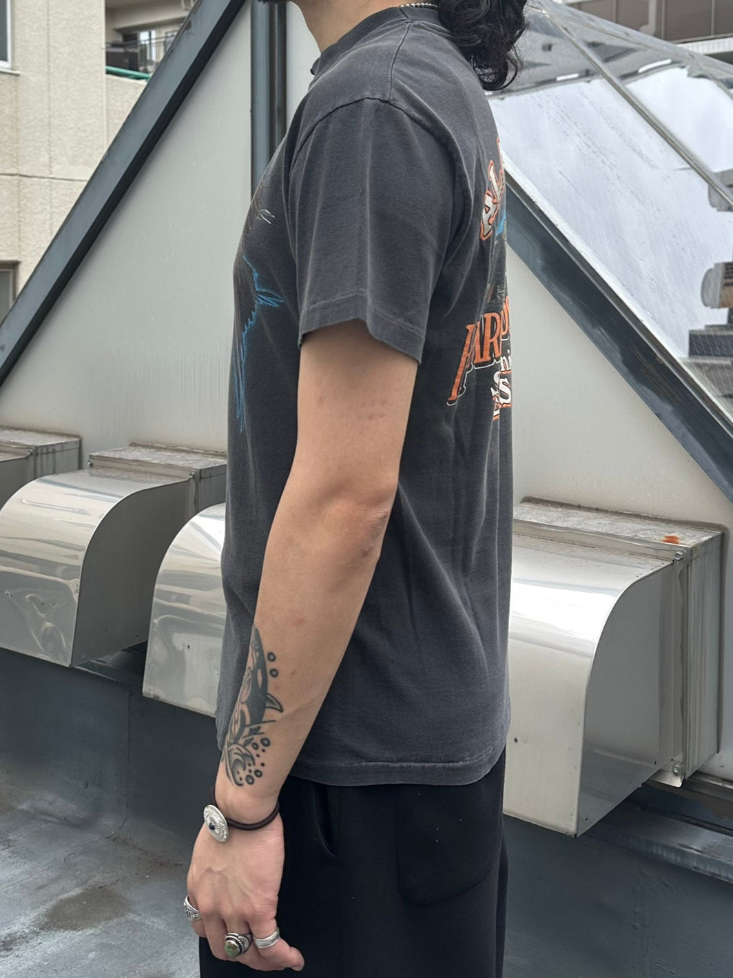 90's HARLEY-DAVIDSON 「ONE WITH THE WIND」USA製 ハーレーTシャツ