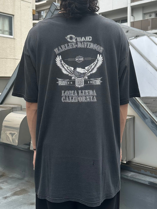 00's HARLEY-DAVIDSON「Eagle vs Dragon」USA製 ハーレーTシャツ